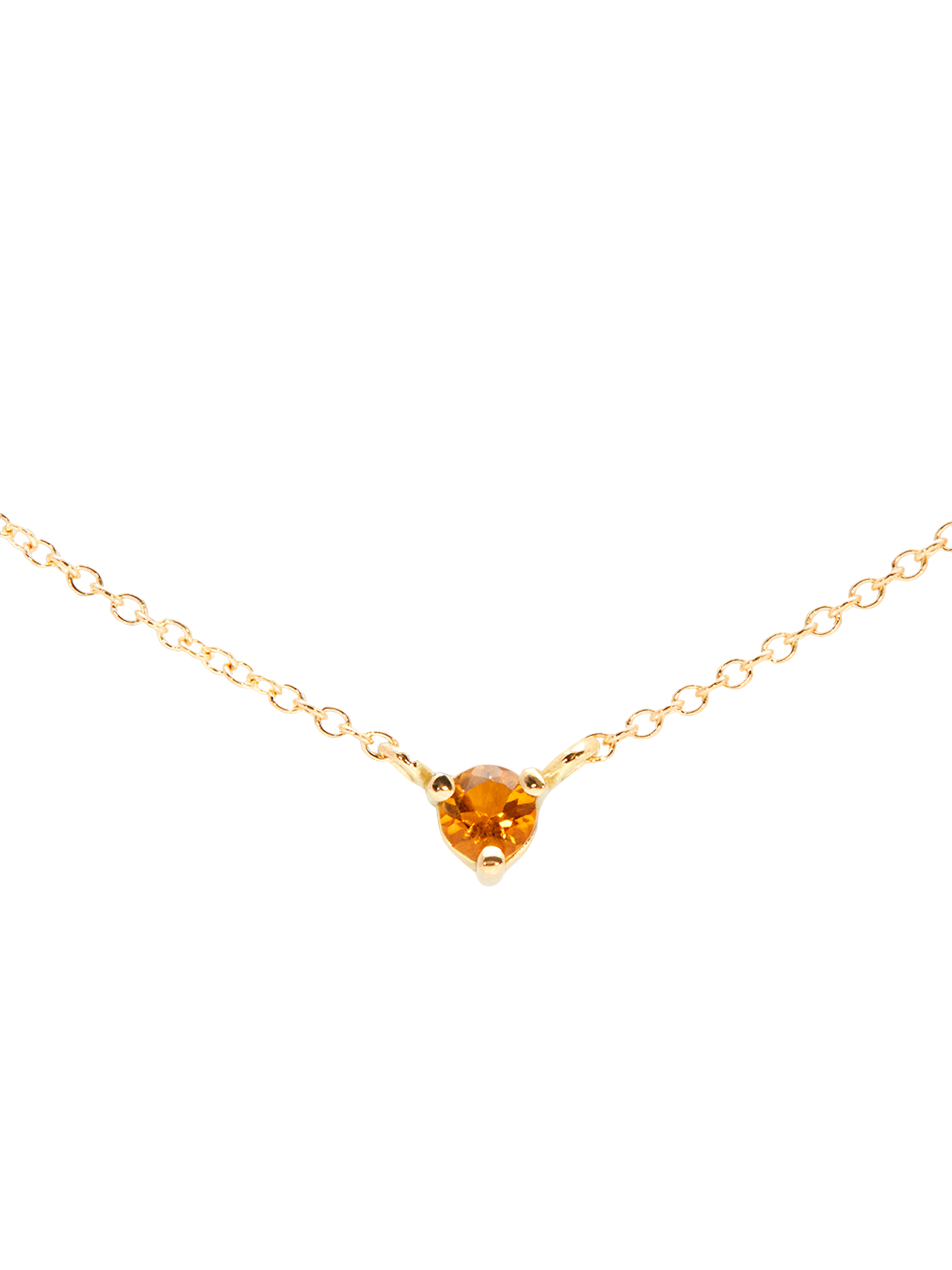 Birthstone citrine necklace